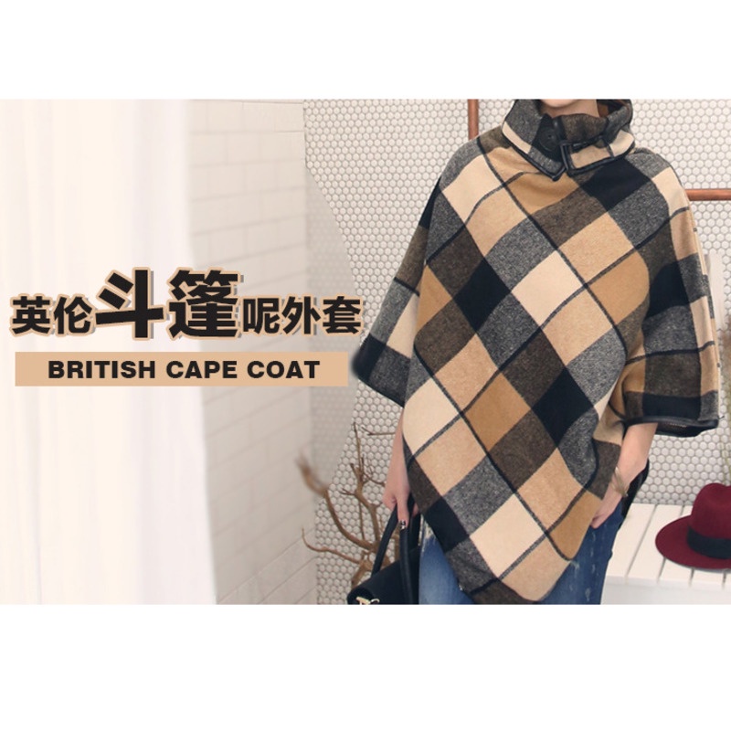 Áo Choàng Dáng Rộng Họa Tiết Kẻ Ô Vuông Cỡ Lớn Phong Cách Cổ Điển Thời Trang Cho Nữ | BigBuy360 - bigbuy360.vn