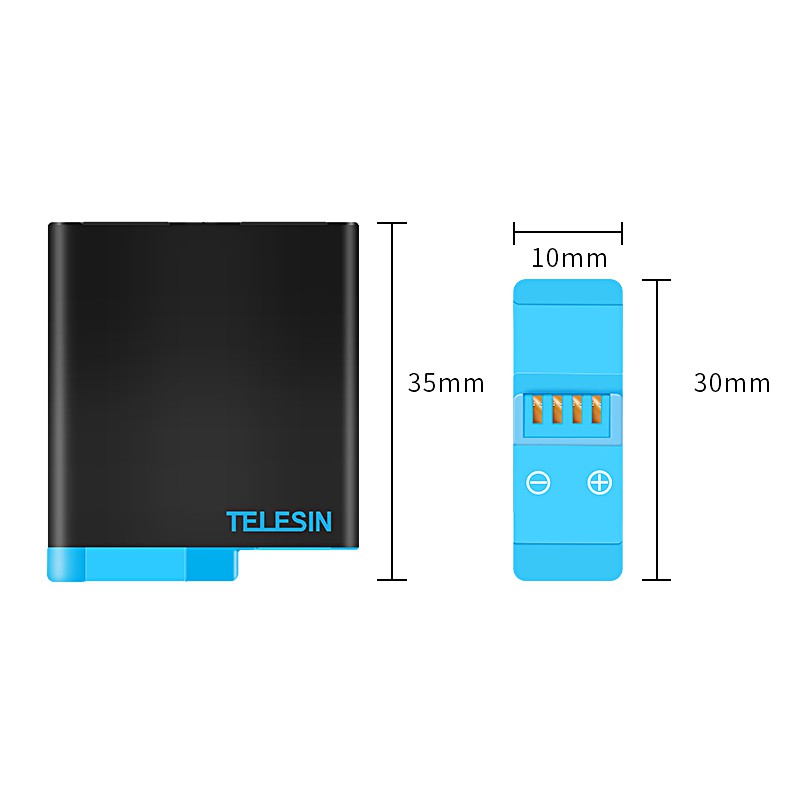 Sạc 3 pin và pin cho Gopro 8/7/6/5 - Telesin