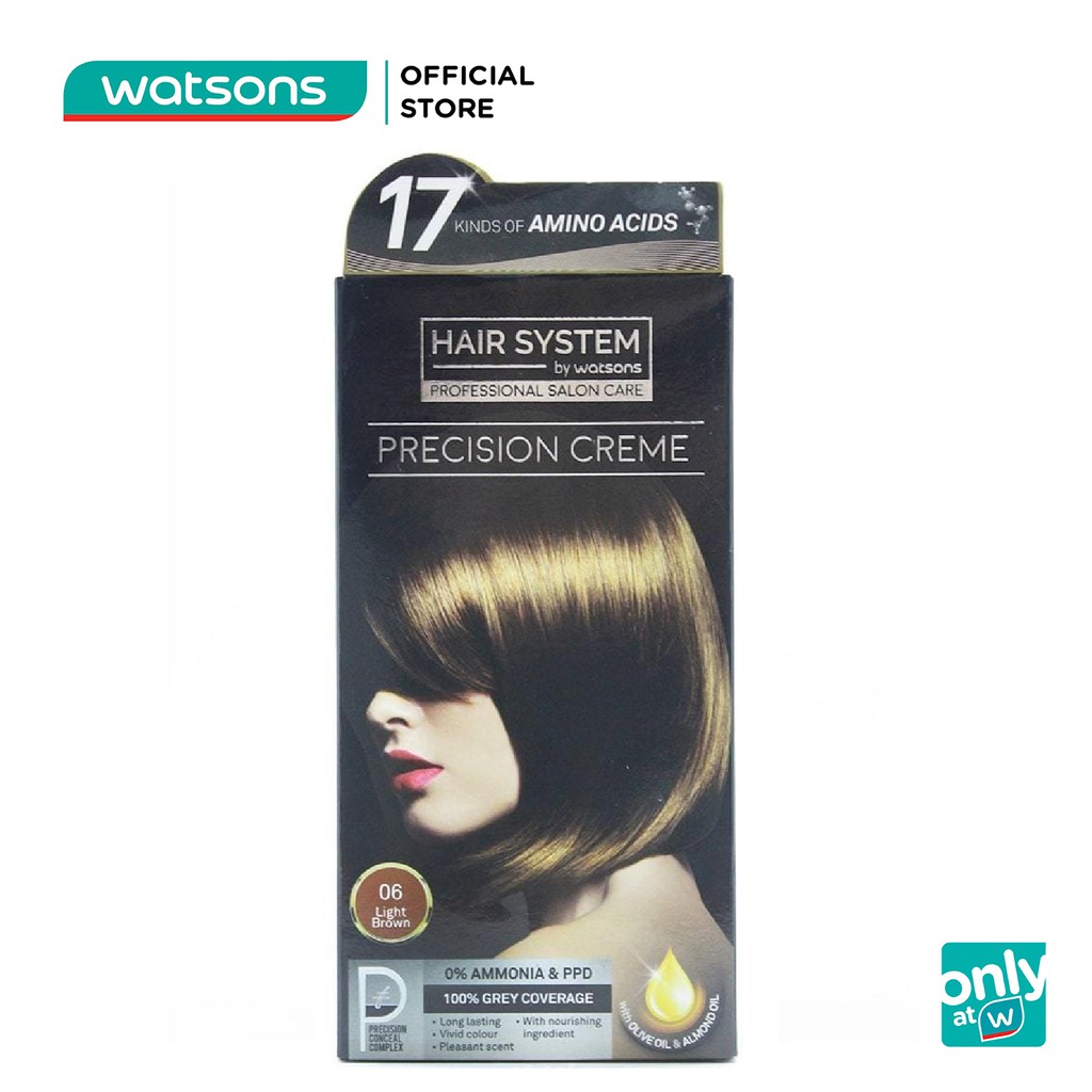 Thuốc Nhuộm Tóc Hair System By Watsons Professional Salon Precision 60ml+60ml+10ml .#06 Light Brown