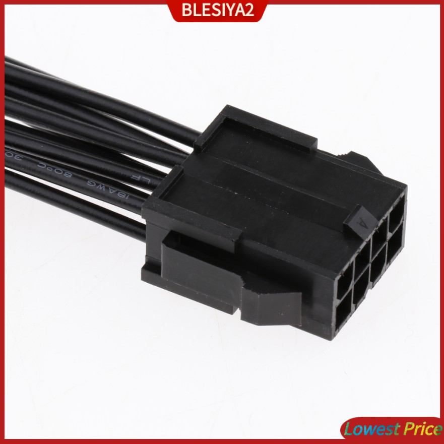 CPU 8-pin to 8+4pin Connector Power Supply Converter Cable Cord - Black 20cm