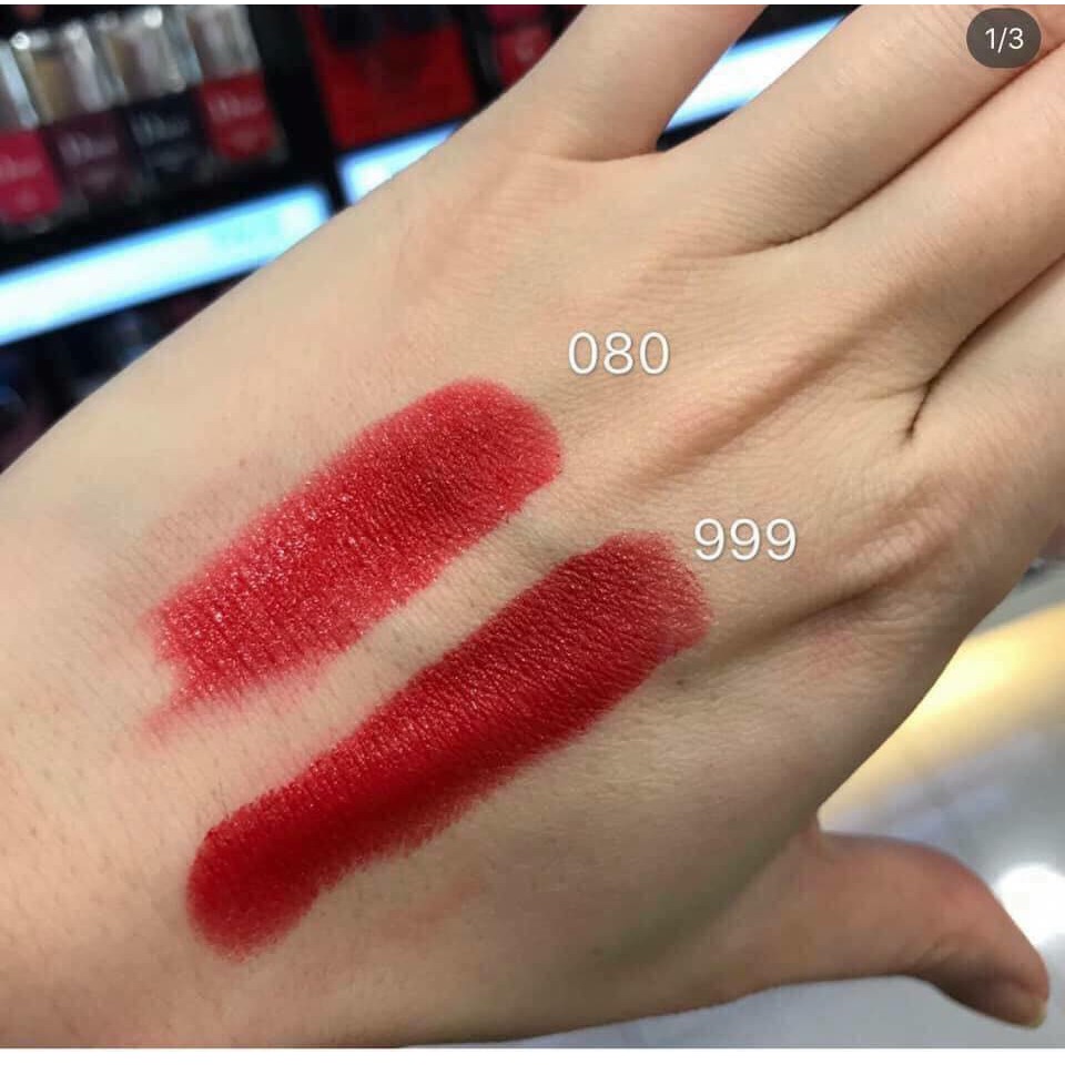 Son Dior Rouge Màu 080 Red Smile - ĐỎ TƯƠI TRẺ TRUNG, QUYẾN RŨ