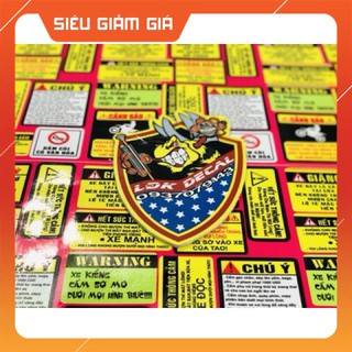 Bộ 11 tem cảnh báo giận chịu