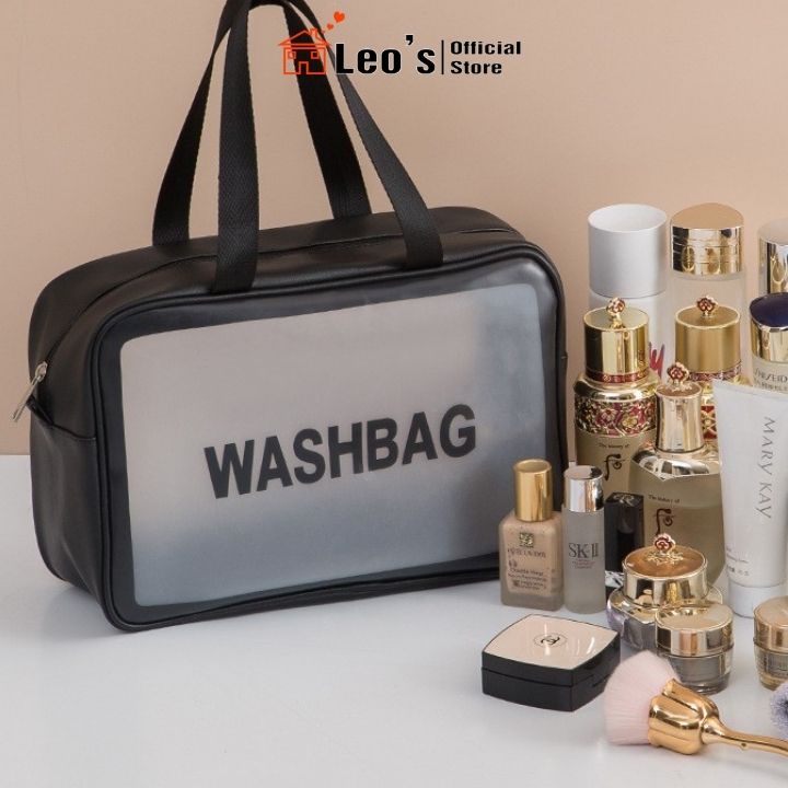 Túi đựng mỹ phẩm, đồ trang điểm Washbag mini trong suốt dễ dàng mang theo khi đi du lịch, đi làm Leo's_Official