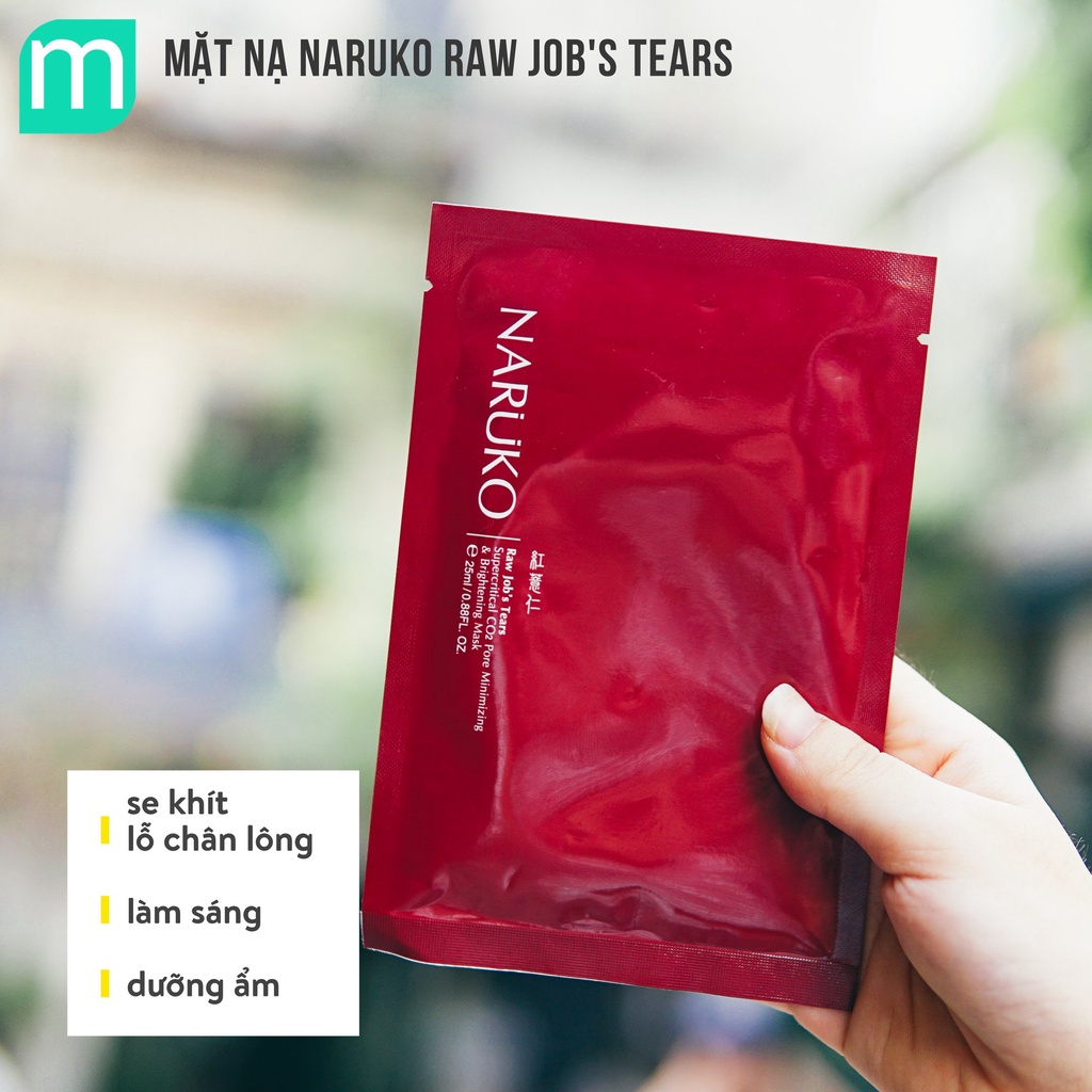 Mặt Nạ Naruko Raw Job's Tears - Đỏ