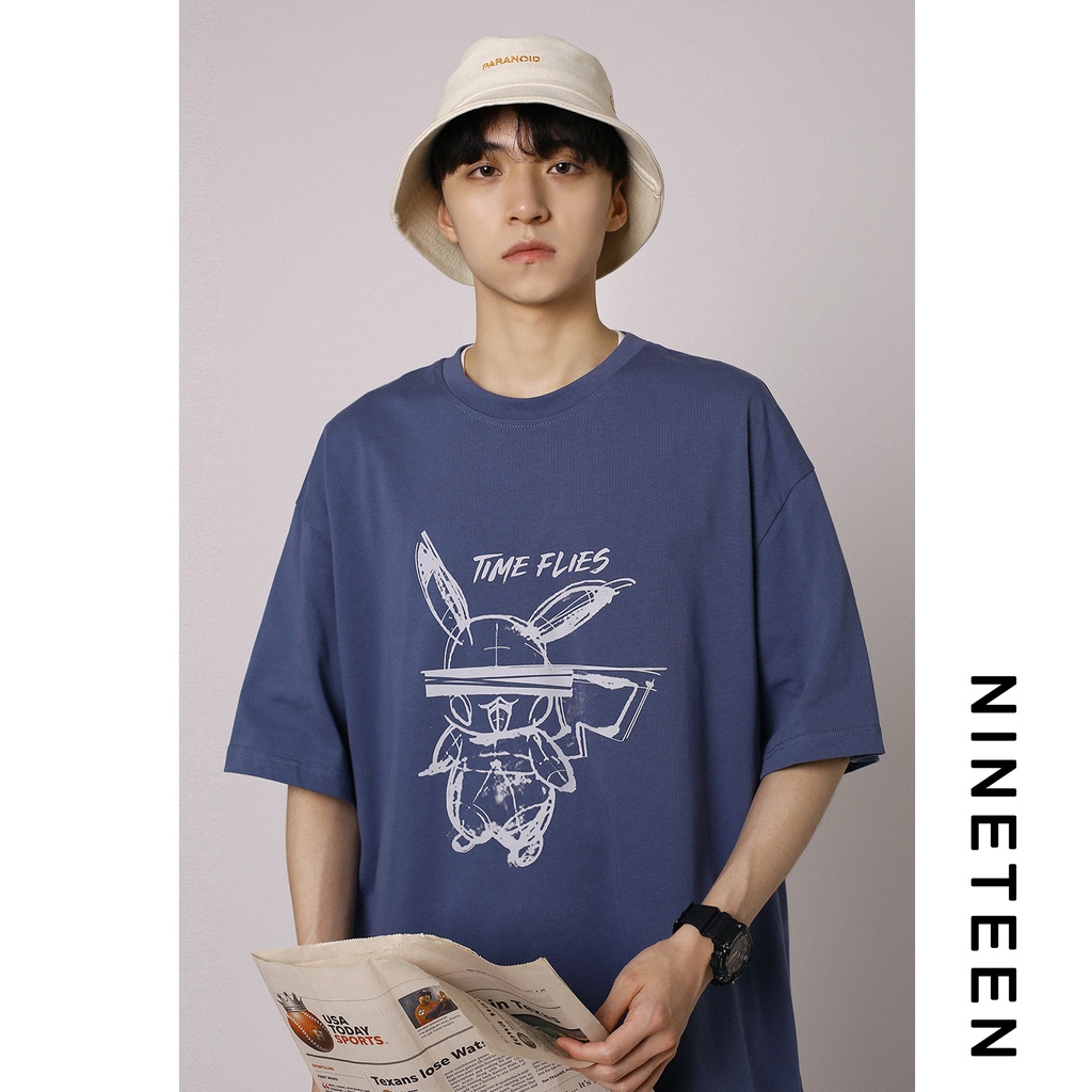 Áo thun tay ngắn dáng rộng phong cách thể thao 4 màu tùy chọn size s - 8xl