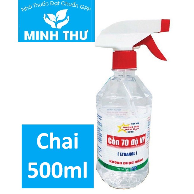 Cồn 70 độ VP Vĩnh Phúc   2 loại chai 500ml và chai 1000ml