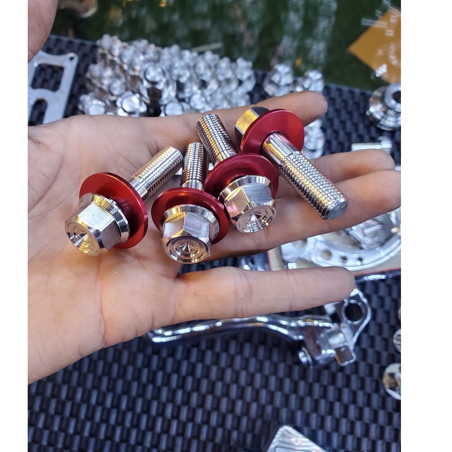 Ốc salaya 8x40 v2 TBT chất liêu inox 304 gắn ty phuộc satria, cùi dĩa treo pô và nhiều vị trí
