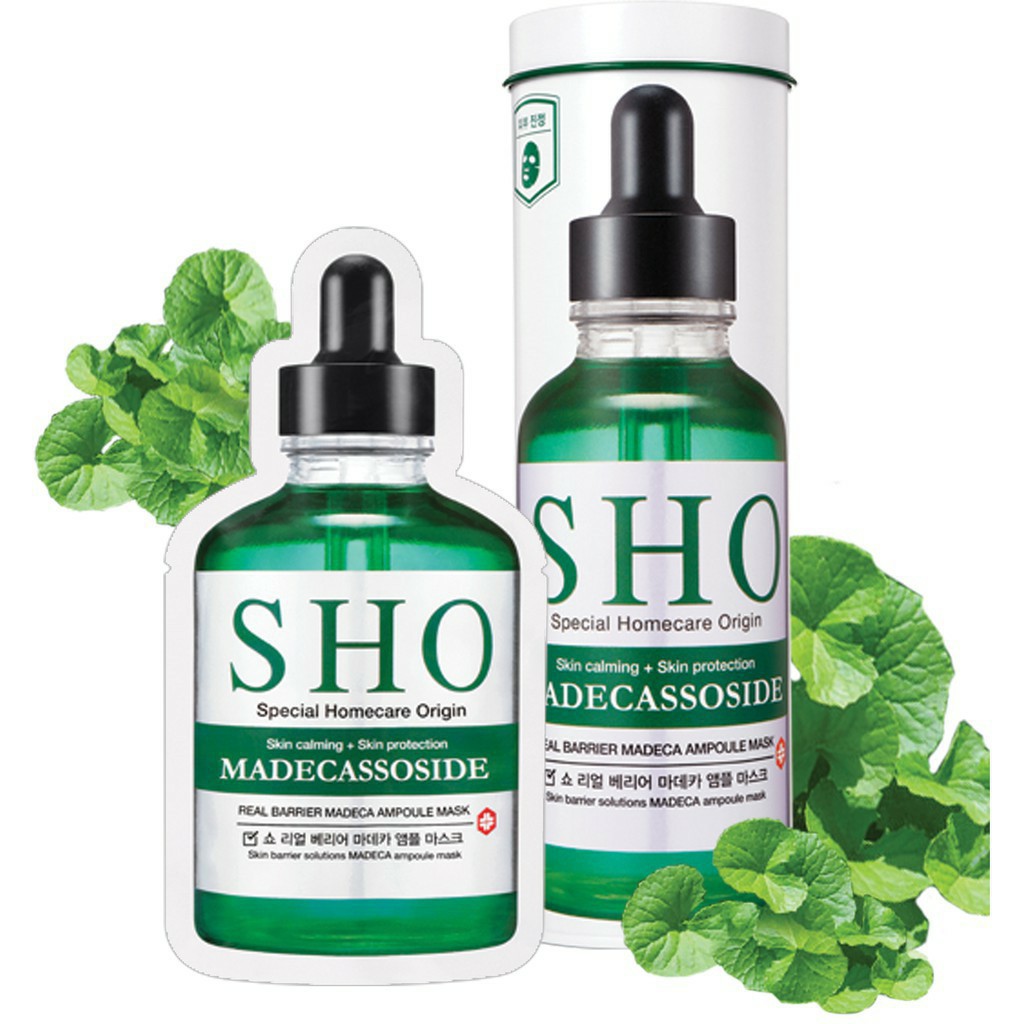 Mặt nạ tinh chất làm dịu da SHO MADECASSOSIDE REAL BARRIER MADECA AMPOULE MASK hộp 7mx27ml