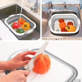 Thớt Kèm Chậu Rổ Gấp Gọn Đa Năng