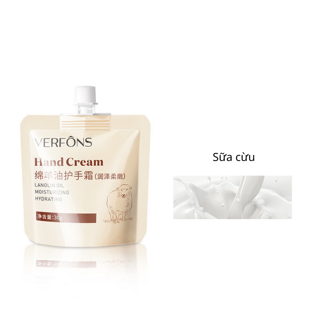 Kem Dưỡng Da Tay VERFÔNS Hand Cream Trắng Da Giảm Nhăn Chống Lão Hóa Nội Địa Trung
