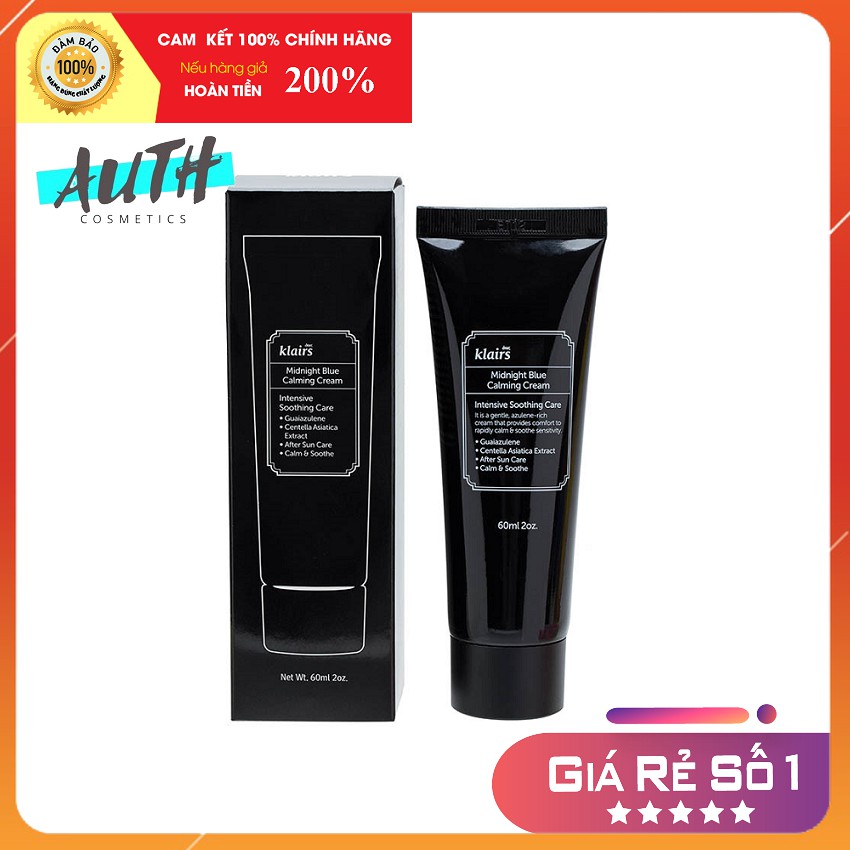 Kem Dưỡng Klairs Midnight, Kem Dưỡng Ẩm Klairs Blue Calming Cream 60g MOON21 Phục Hồi Tổn Thương Da | BigBuy360 - bigbuy360.vn