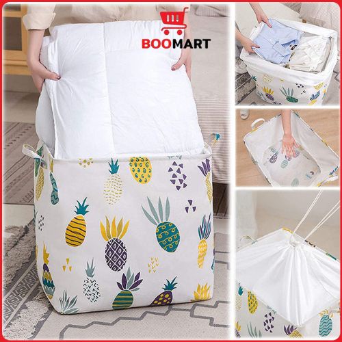 Túi đựng quần áo, chăn màn, mền có dây rút chống nước, chống bụi bẩn - Boomart