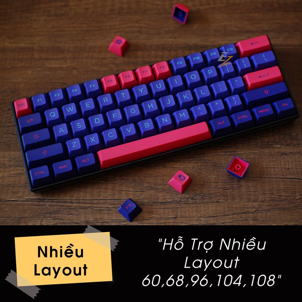 Keycaps Cho Bàn Phím Cơ In Dyesub Không Xuyên Led Chất Liệu PBT, ABS Của Ez.market