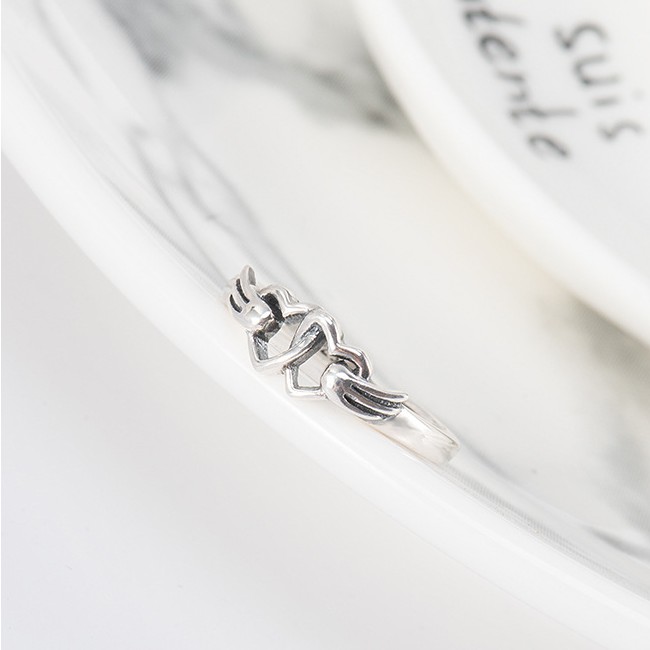 Nhẫn Bạc Nữ S925 Hình Trái Tim Đôi Gắn Kết Yêu Thương - N1739 - Bảo Ngọc Jewelry