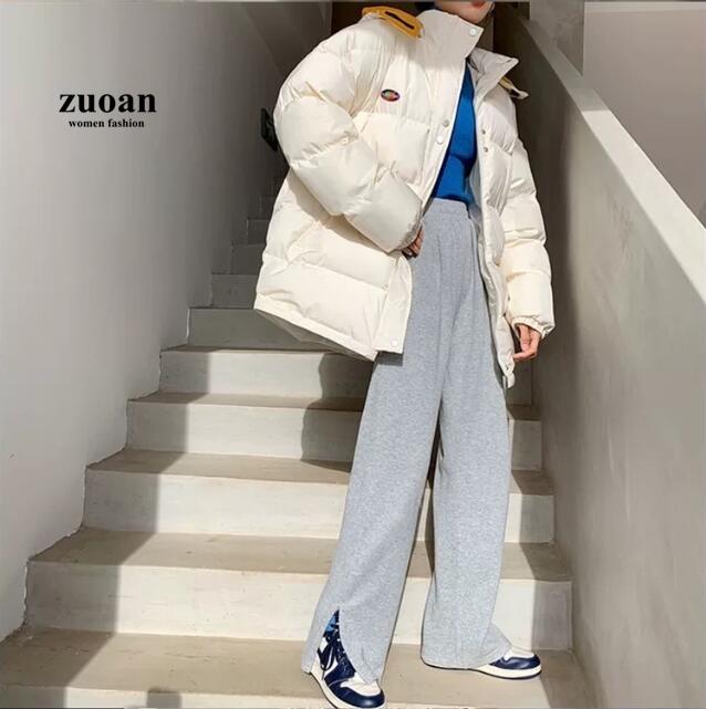 Quần dài SUXI ống rộng lưng cao màu trơn thời trang thu đông cho nữ