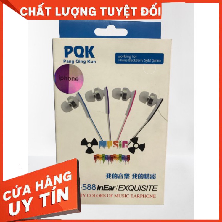 Tai Nghe PQK-588 dành cho điện thoại Loại Tốt Nghe Âm Lượng Lớn Không Đau Tai