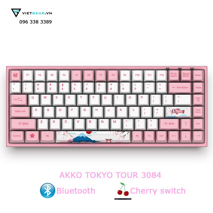 Bàn phím cơ Akko Tokyo Tour 3084 bluetooth, cherry/akko switch