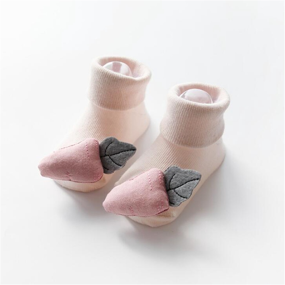 Vớ cotton chống trượt họa tiết hoạt hình 3D cho bé