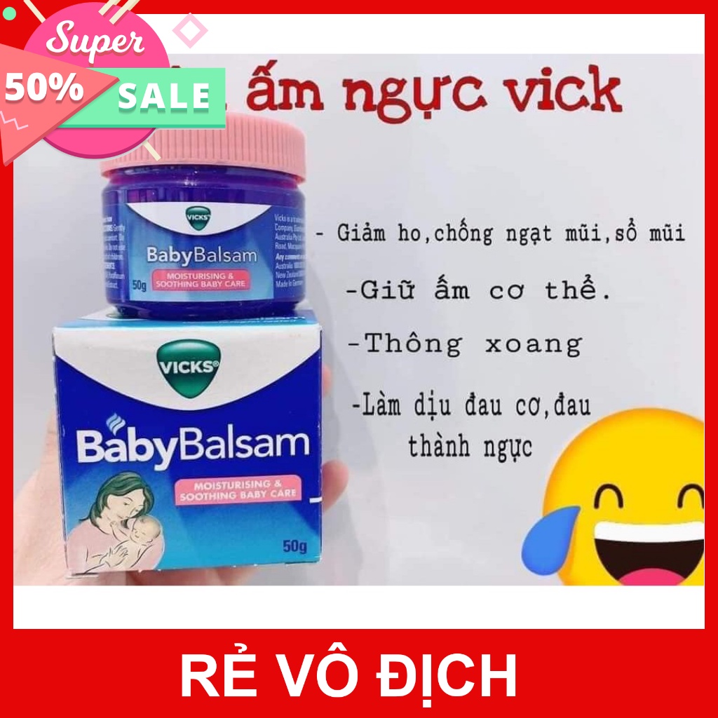 Kem bôi giữ ấm ngực giảm ho BabyBalsam Vicks