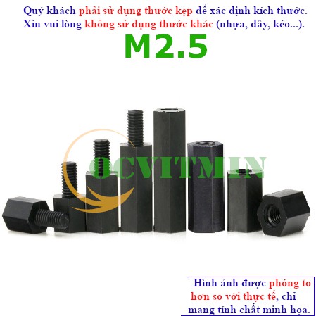 Trụ Nhựa Đực Cái , Cái Cái M2.5 Ốc Nhựa M2.5