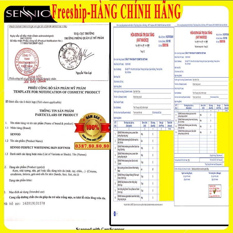 Nước hoa hồng se khít lỗ chân lông trắng da/ Nước hoa hồng sennio hàn quốc dưỡng ẩm cho da thường, da dầu, da mụn