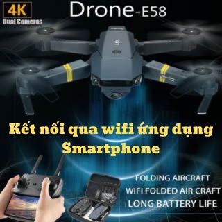 🌟Flycam E58🌟Camera WIFI FPV 4K HD, Tích Hợp Giữ Độ Cao, Chế Độ Không Đầu RC RTF Drone | Góc quay rộng | Cảm biến va chạm