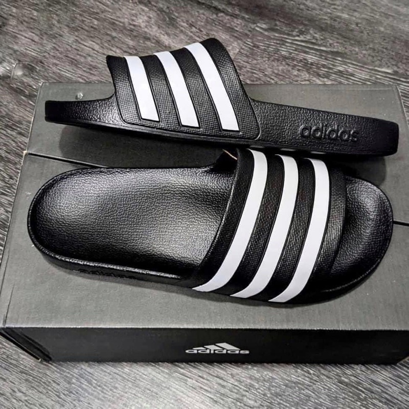 [100% HÀNG CHÍNH HÃNG] Dép đúc Adidas quai ngang đen không box