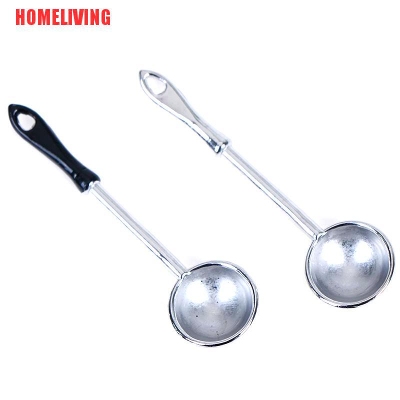 Bộ 2 Muỗng mini Tỉ Lệ 1: 12 Dùng Cho Nhà Búp Bê