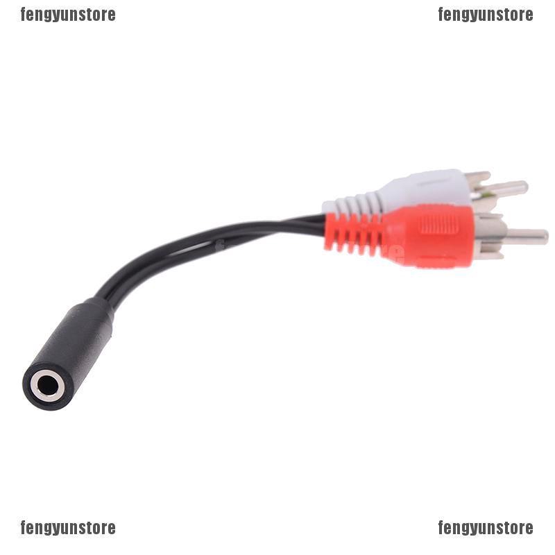 Dây cáp chuyển đổi cổng cắm âm thanh 3.5mm sang 2 đầu RCA 2 trong 1