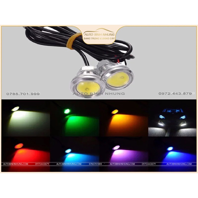 Đèn led bi cúc áo 12v-24v, đèn led trang trí đầu xe tải.