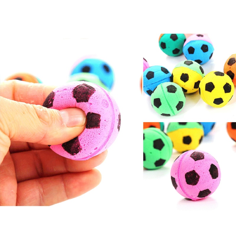 Set 10 Quả Bóng Đồ Chơi Mini 4cm Bằng Latex Mềm Cho Mèo