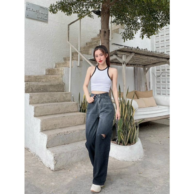 Quần Jean Bò Ống Rộng  Loang Đen Nữ Hottrend 2022, Hack dáng, Màu Siêu Đẹp,Chiến luôn | BigBuy360 - bigbuy360.vn