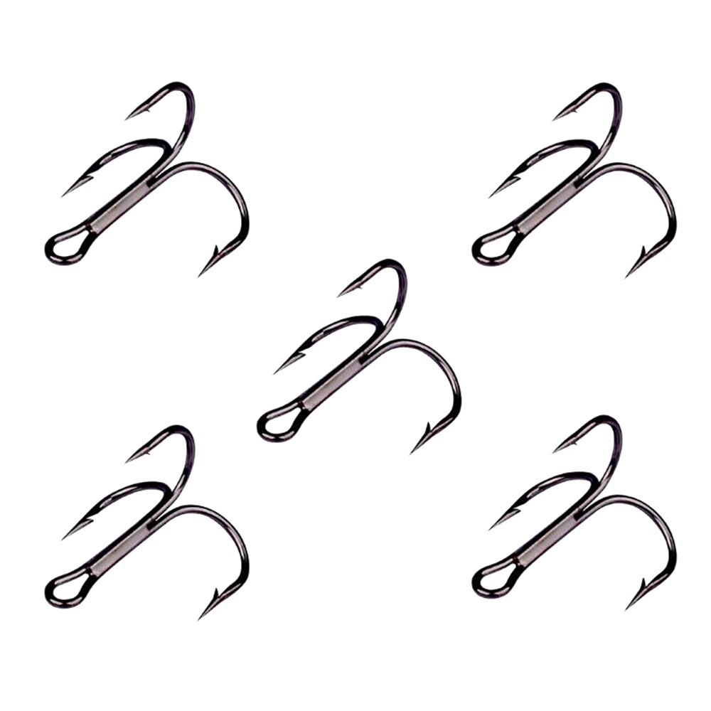Set 50 Lưỡi Câu Cá # 2/4/6/8 Bằng Thép Cacbon# Thiết Bị Móc Khóa Treble