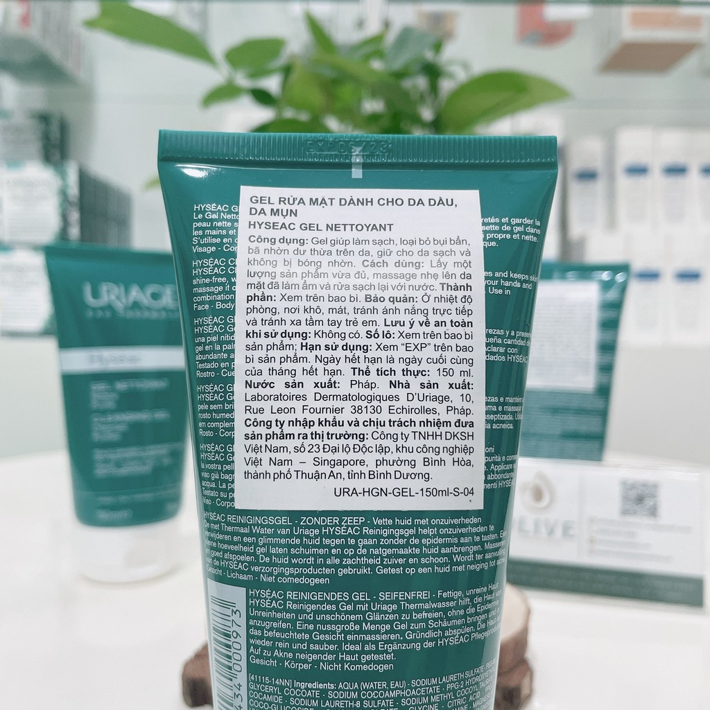 [CHÍNH HÃNG] Gel Sữa Rửa Mặt Cho Da Dầu, Da Mụn, Da Hỗn Hợp 150ML URIAGE HYSEAC GEL NETTOYANT CLEANSING GEL | BigBuy360 - bigbuy360.vn