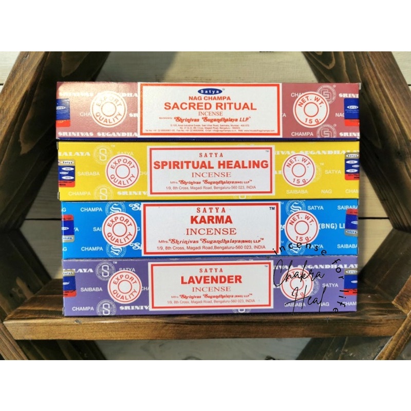 Nhang Satya Incense - Làm Mới Không Gian, Thanh Hương Thiền Định, Luân Xa Yoga | Chakra Heal Incense