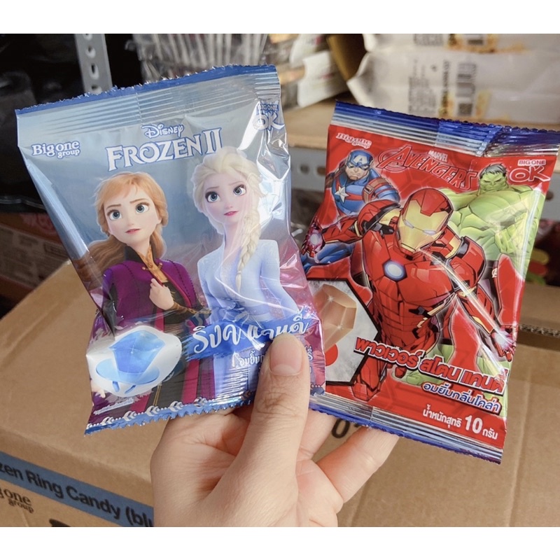 Kẹo nhẫn kim cương công chúa Elsa & siêu anh hùng Avengers Thái Lan cho bé gái & bé trai