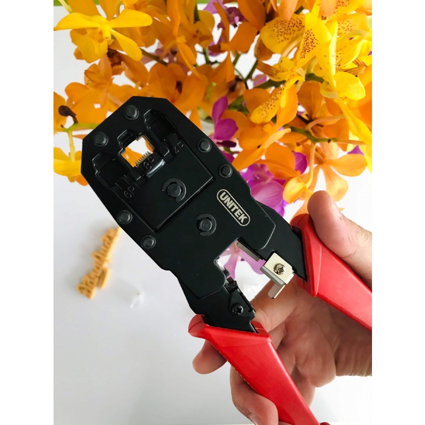 Kềm Bấm Mạng UNITEK OT37RD (RJ45/ RJ11)- Bấm Và Cắt Dây Mạng- Bảo hành 12 tháng