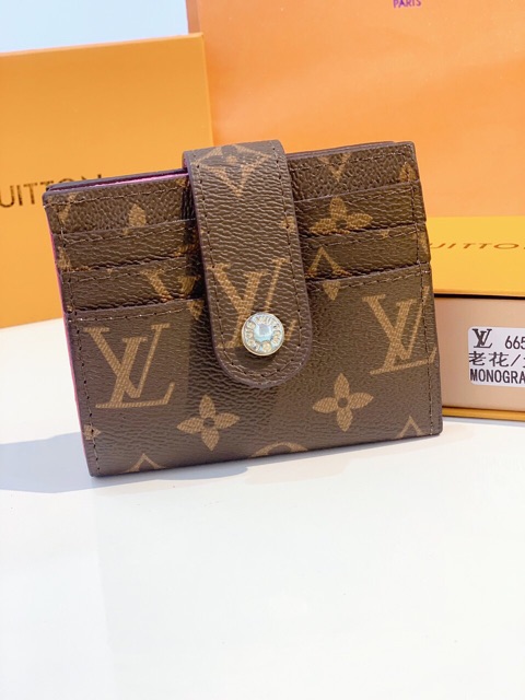 Ví cài thẻ fullbox cam