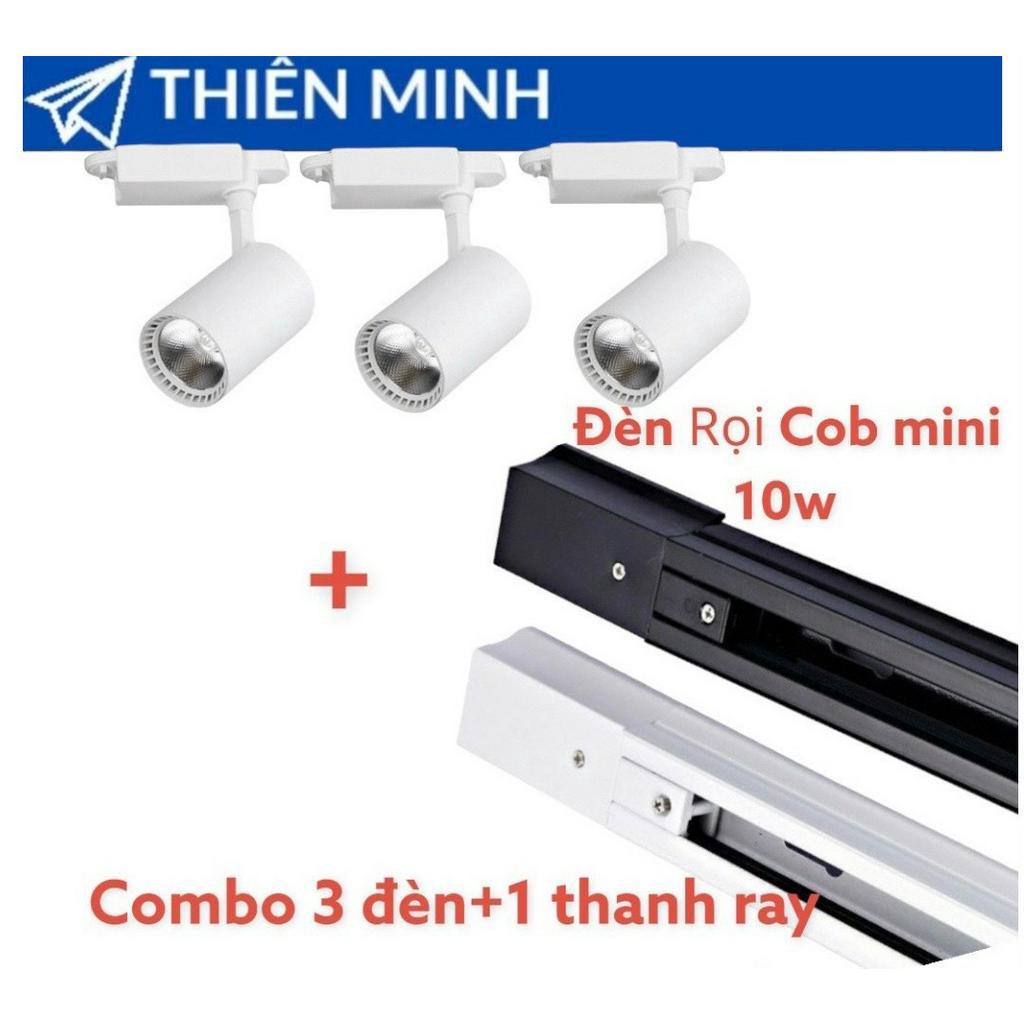 Combo 1 Thanh Ray 1m Và 3 Đèn Rọi Mini 10W hoặc 20W Trang Trí