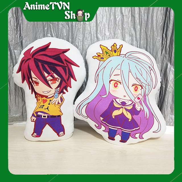 Nhồi bông in 2 mặt Anime Manga No game no life - 40 Cm - Siêu dễ thương ôm cực đã