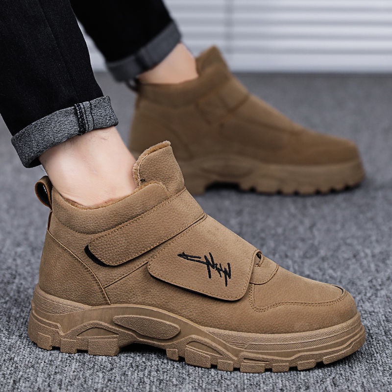 Giày Boot Martin Cổ Cao Bằng Vải cotton Dày Dặn Chống Nước Chống Trượt Phong Cách Hàn Quốc Thời Trang Mùa Đông Mới Cho Nam