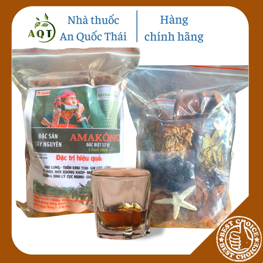 AMAKONG [1 Thang] 12 Vị Ngâm Rượu, Thang AmaKong Chính Hiệu Tây Nguyên Tráng Dương, Tăng Sinh Lý