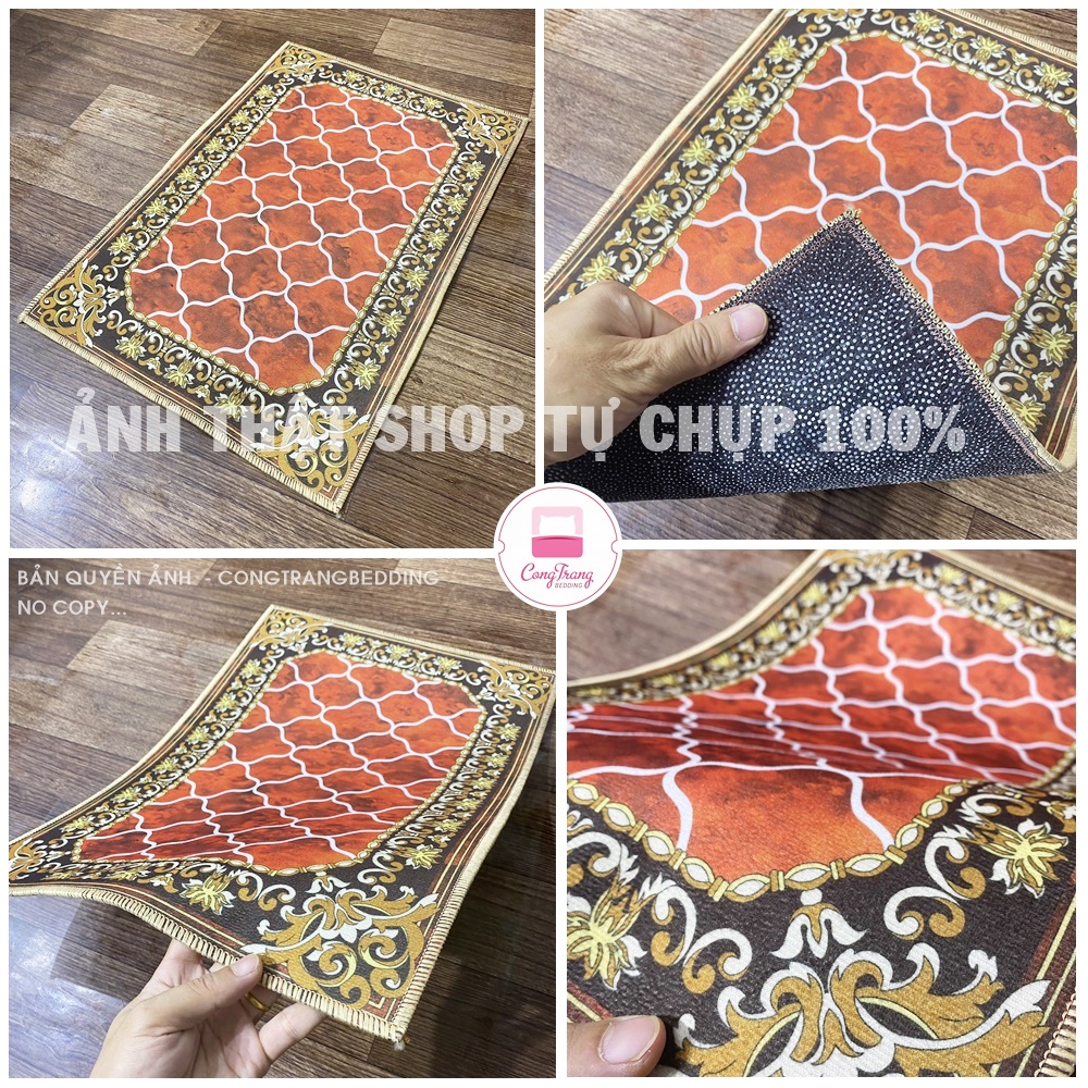 Thảm lau chân, thảm chùi chân bali đế cao su chống trơn trượt - 40cm x 60cm