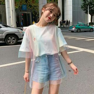 ÁO THUN LƯỚI CẦU VỒNG MẶC TẾT SANG CHẢNH