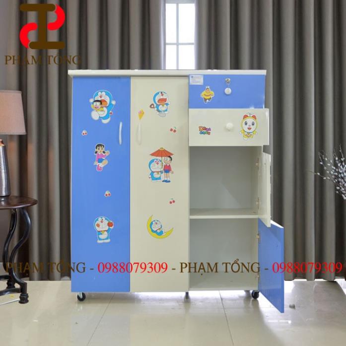 Tủ quần áo trẻ em dán ddorremon  Miễn phí giao hàng