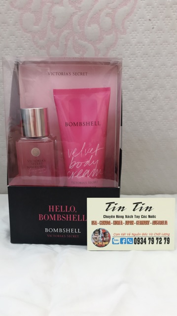 SET QUÀ TẶNG XỊT TOÀN THÂN & DƯỠNG THỂ. BODY MIST & BODY LOTION VICTORIA’S SERCET