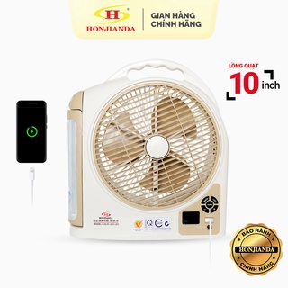 Quạt sạc tích điện dạng hộp AC&DC 10 inch Honjianda FL223 FL213 1-2 bình