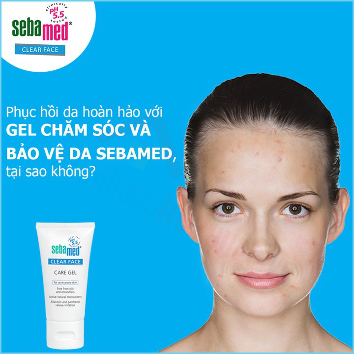 [ CHÍNH HÃNG] Gel Chăm Sóc Và Bảo Vệ Da Mụn Sebamed Care Gel Đức 50ml