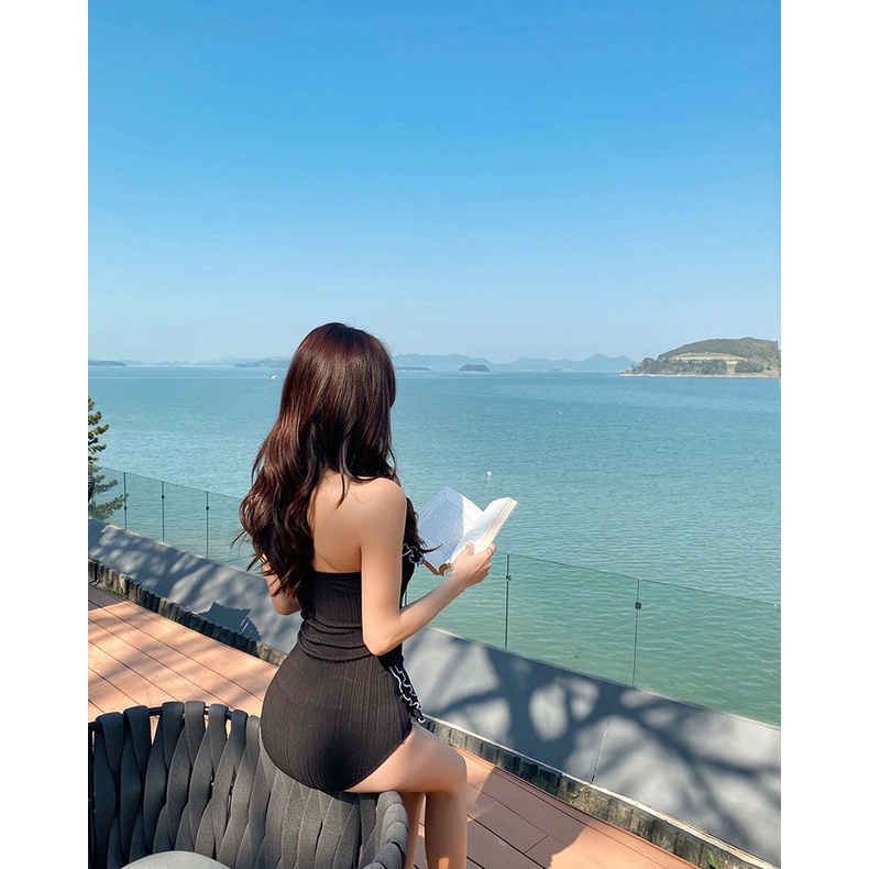 Bộ Đồ Bơi Một Mảnh Màu Trắng Đen Chất Liệu Sợi Polyester Thiết Kế Hở Lưng Quyến Rũ Cho Nữ Edge | BigBuy360 - bigbuy360.vn