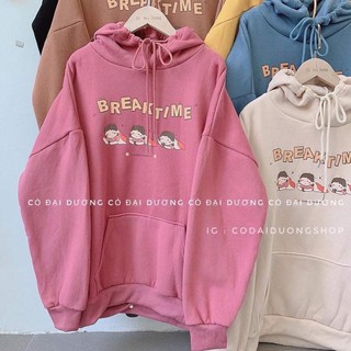 Hoodie Nỉ Ngoại- Áo hoodie in break time